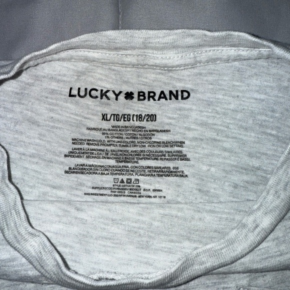 Lucky Brand Heather Gray Pocket Tee Boys Size XL(18/20) - Picture 5 of 5